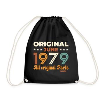 Original Juin 1979 Millésime 1979 Anniversaire 1979 - Sac de sport léger - noir - Devant