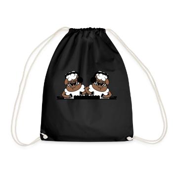 2 Cool DJ Sheep Sheep Mixer Party Music - Drawstring Bag - black - Front
