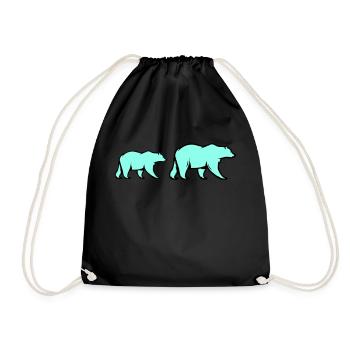 Ours polaires - Sac de sport léger - noir - Devant