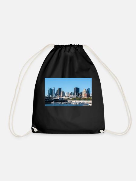 Vue panoramique sur les toits de Montréal depuis le port - Sac de sport léger - noir