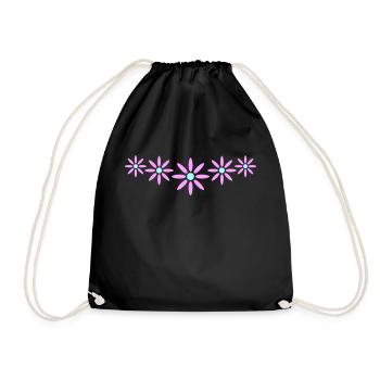 Beaucoup de fleurs colorées belle conception de motif décoratif - Sac de sport léger - noir - Devant