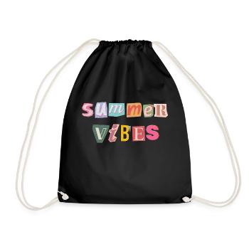 summer vibes - Turnbeutel - Schwarz - Vorne