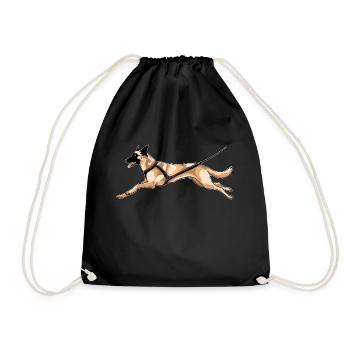 malinois canicross - Sac de sport léger - noir - Devant