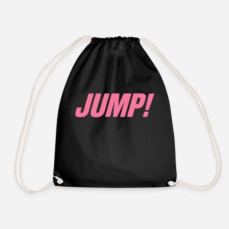 Jump Pink Vibes Kpop Korean Pop - Drawstring Bag - black