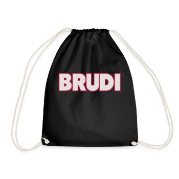 Brudi - Turnbeutel - Schwarz - Vorne