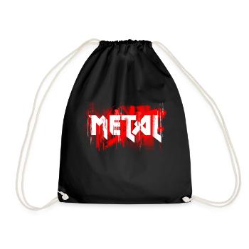 metal - Turnbeutel - Schwarz - Vorne