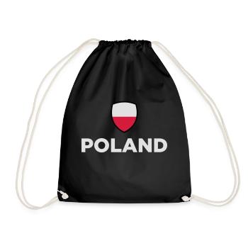 National Flag Of Poland - Drawstring Bag - black - Front