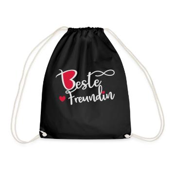beste Freundin - Turnbeutel - Schwarz - Vorne