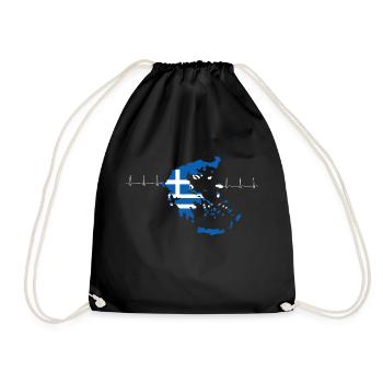 Greece - Drawstring Bag - black - Front