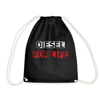 Diesel fürs Leben - Turnbeutel - Schwarz - Vorne
