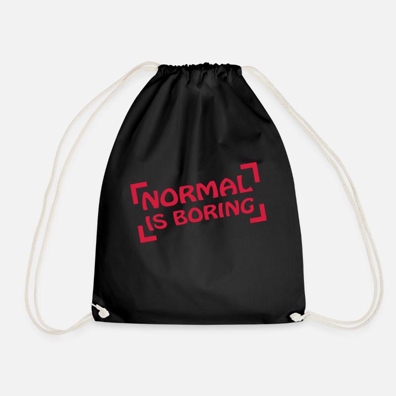 Normal Is Boring Frame - Turnbeutel - Schwarz