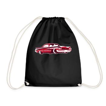 Old-School Coupe Vintage-Look - Turnbeutel - Schwarz - Vorne