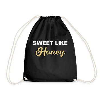 Sweet Like Honey Girlfriend girlfriend gift - Drawstring Bag - black - Front