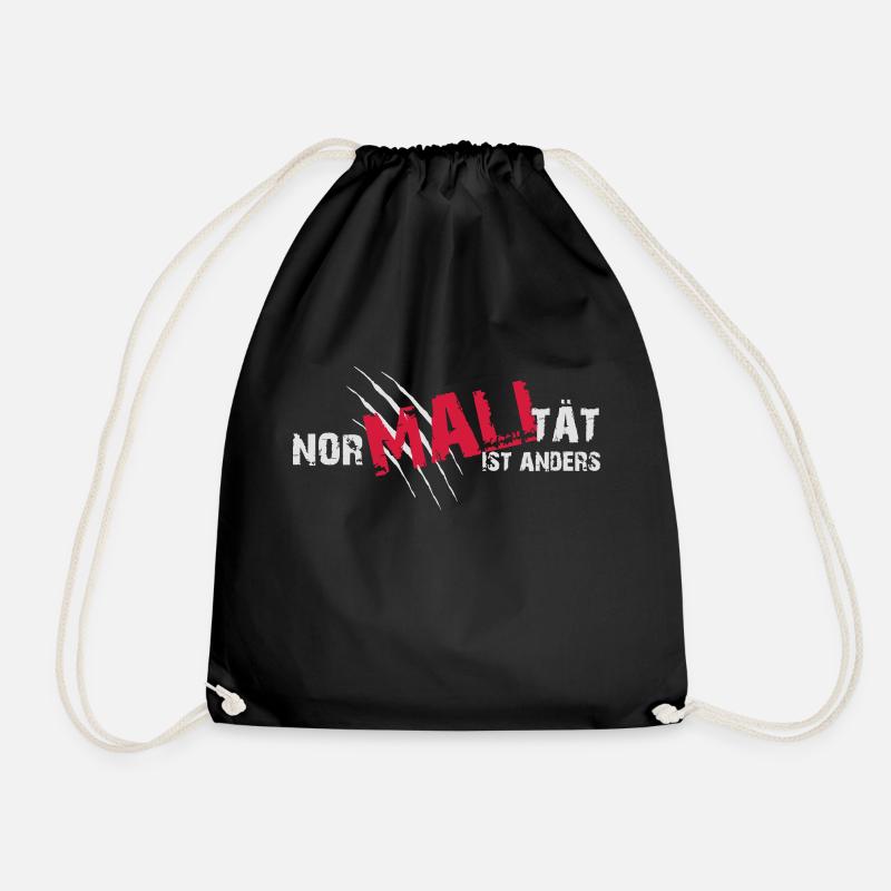 Nor-MALI-tät is anders - Turnbeutel - Schwarz