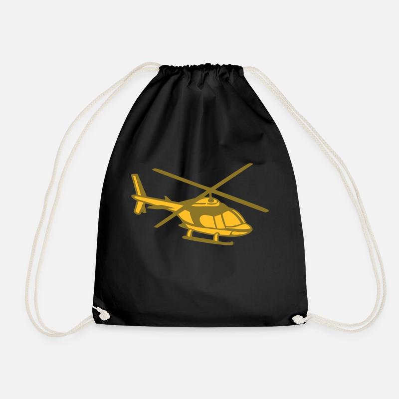 Hubschrauber - Turnbeutel - Schwarz