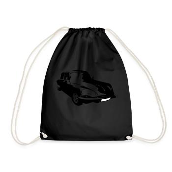 vintage vieille voiture - Sac de sport léger - noir - Devant