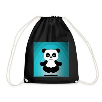 panda - Drawstring Bag - black - Front