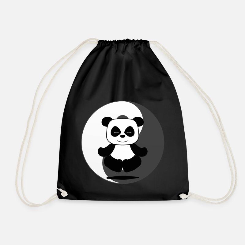 Panda - Turnbeutel - Schwarz