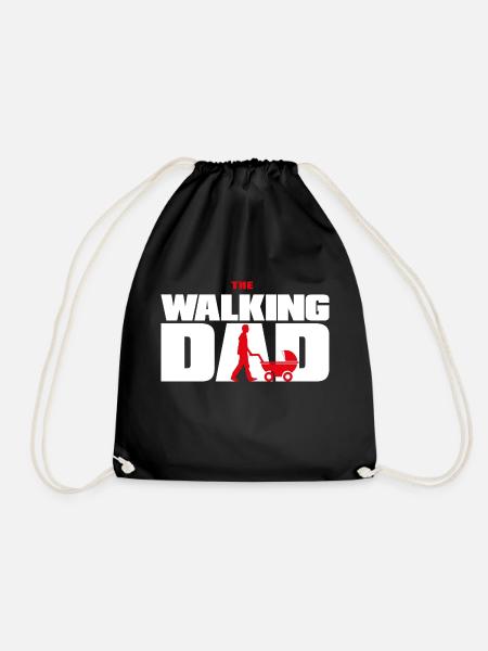 The WALKING DAD Design - Turnbeutel - Schwarz