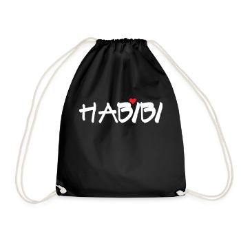 Habibi - Drawstring Bag - black - Front