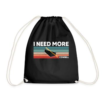 i need more cowbell drôle sort - Sac de sport léger - noir - Devant