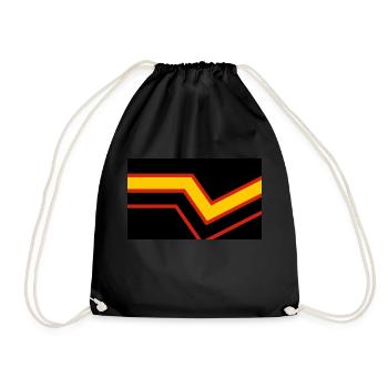 Latex/Rubber Flagge - Turnbeutel - Schwarz - Vorne