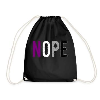 Nope Asexuell Pride Asexualité Ally - Sac de sport léger - noir - Devant