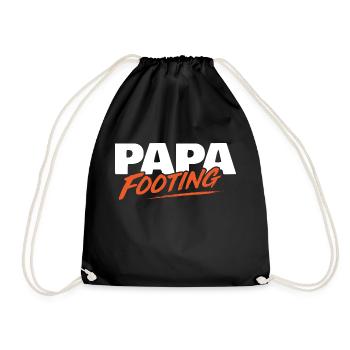 Papa footing Cadeau humour personnalisé - Sac de sport léger - noir - Devant