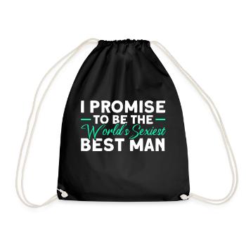 The sexiest best man in the world - Drawstring Bag - black - Front