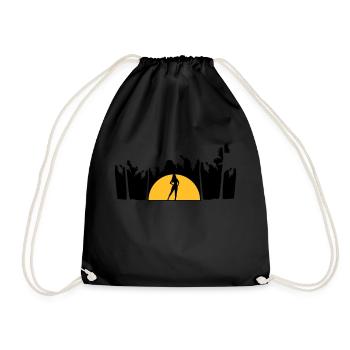 Palm Hot Girl - Drawstring Bag - black - Front