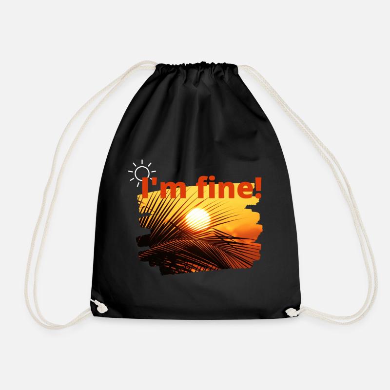 I´m fine! - Turnbeutel - Schwarz