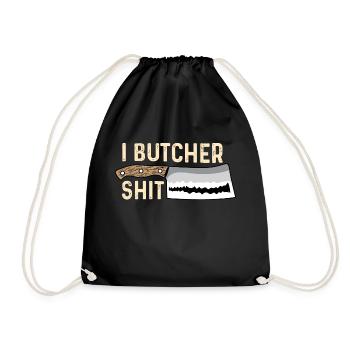 I Close Shit Sarcastic Person Gift - Drawstring Bag - black - Front
