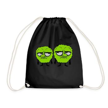 2 Monsters Roll Eyes - Drawstring Bag - black - Front