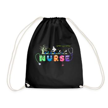 Halloween Nurse Nursing Cute Health Worker - Sac de sport léger - noir - Devant