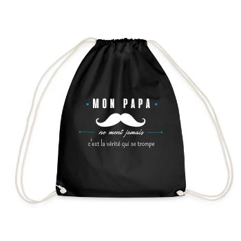 mon papa ne ment jamais - Sac de sport léger - noir - Devant