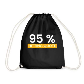 95% hit rate - Drawstring Bag - black - Front
