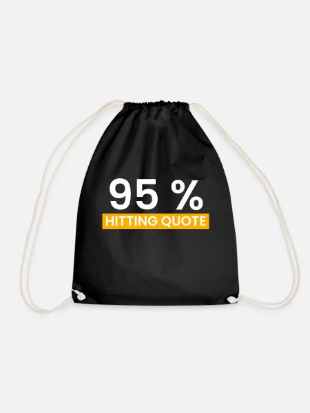 95% hit rate - Drawstring Bag - black