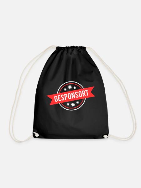 gesponsort - Turnbeutel - Schwarz