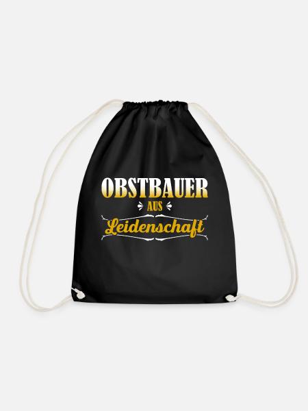 Obstbauer Aus Leidenschaft - Turnbeutel - Schwarz