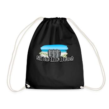 Six sur la plage Pun Sex Party Bière Sixpack - Sac de sport léger - noir - Devant