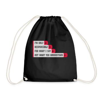 ce que je dis citation - Sac de sport léger - noir - Devant