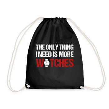 Watch Collector Watch Watchmaker - Drawstring Bag - black - Front