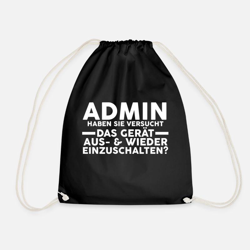 Administrator Informatiker Programmierer Admin - Turnbeutel - Schwarz