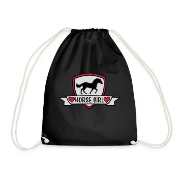 Conception de citation de fille de cheval - Sac de sport léger - noir - Devant