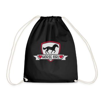 Citation de fille de cheval disant - Sac de sport léger - noir - Devant