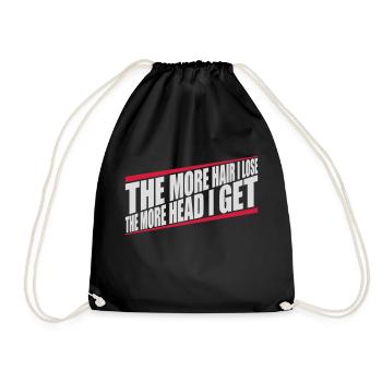 I get more head - Drawstring Bag - black - Front