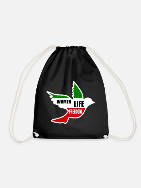 Women life freedom - Turnbeutel - Schwarz