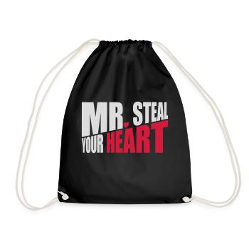 Monsieur vole votre cœur - Sac de sport léger - noir - Devant