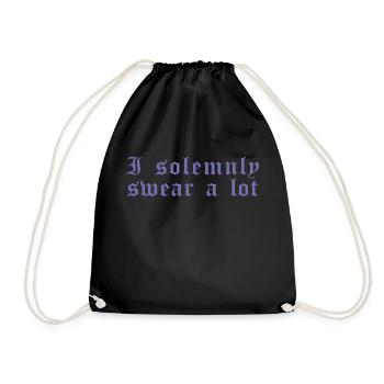 Funny saying: I solemnly swear a lot - Drawstring Bag - black - Front
