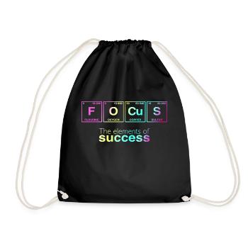 Slogan d’entreprise : Les éléments du succès - FOCUS - Sac de sport léger - noir - Devant